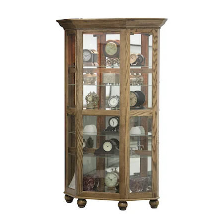 Tall Angled Curio Cabinet